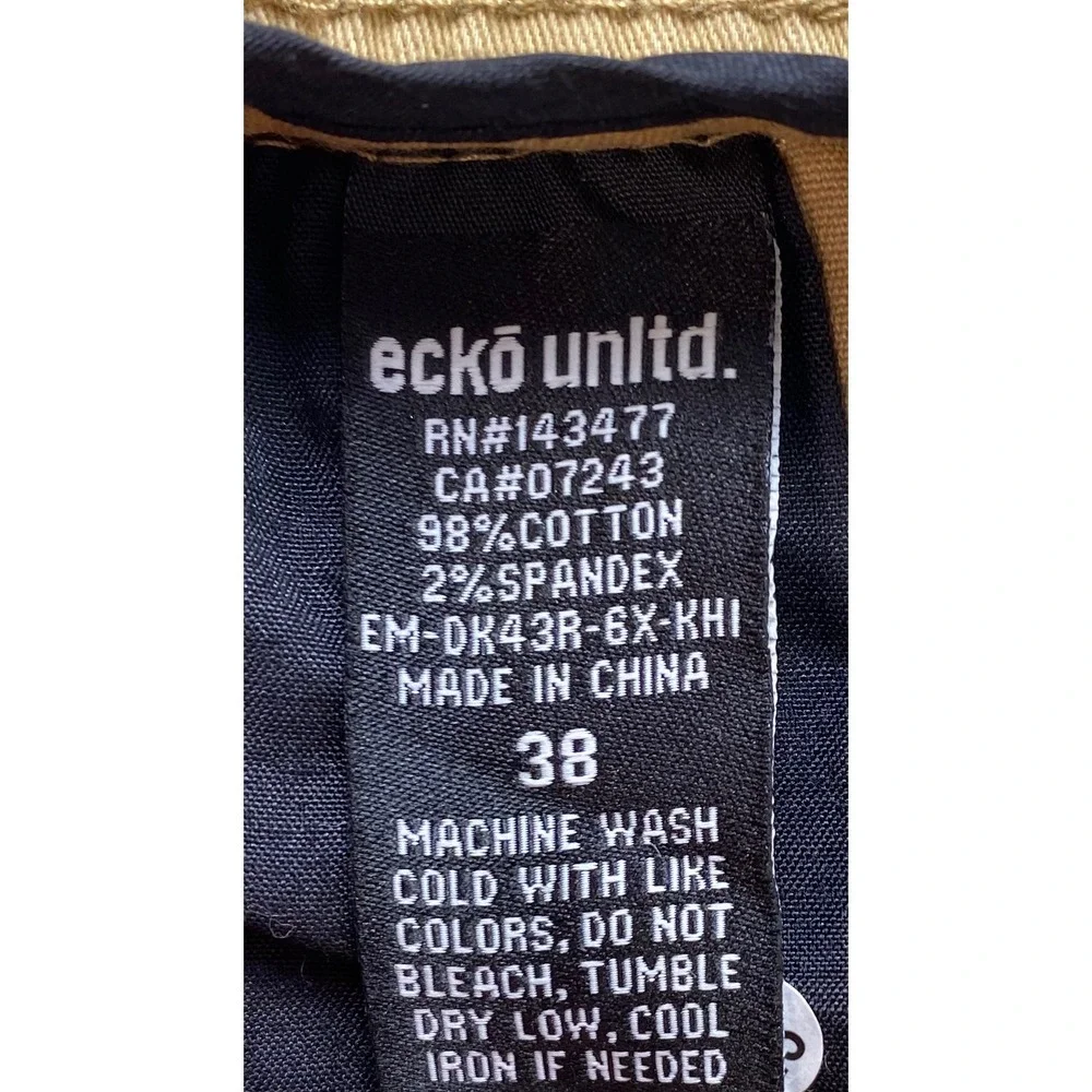 Ecko Unltd Joshua Jogger‎ Mens 38 Khaki Stretch Twill Pants EM-DK43R-6X NWT